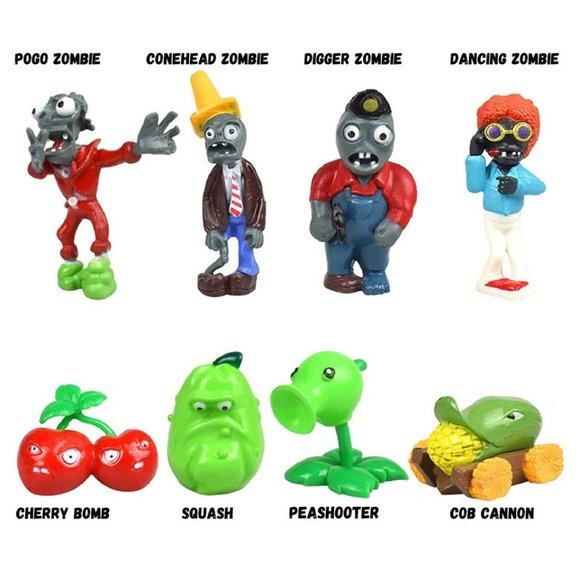 Plants vs. Zombies Action figures, Decor Halloween Party- 8pcs -Horror figurines - Picture 6 of 8